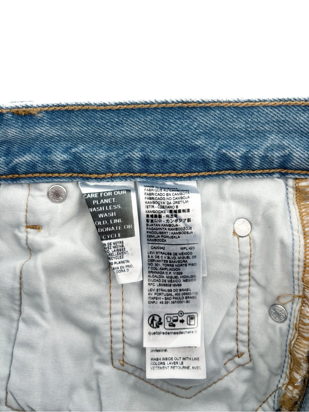 Levi’s | 501 Original Chaps Straight Leg Jeans Size 27 Medium Indigo Wash - Picture 12 of 14